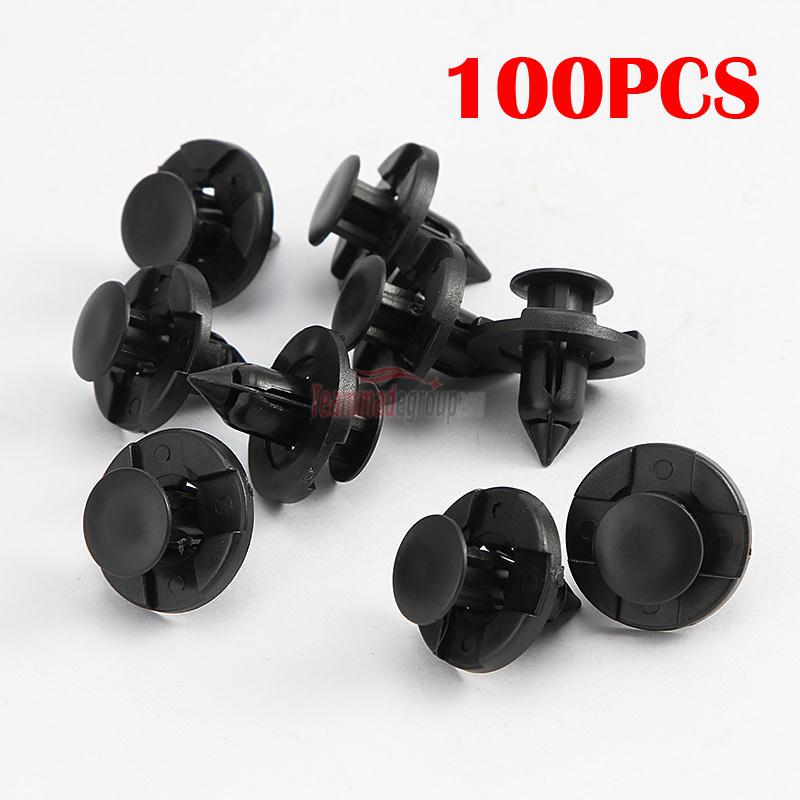 100pcs plastic rivet fastener bumper mud flaps push clips for nissan 01553-09321