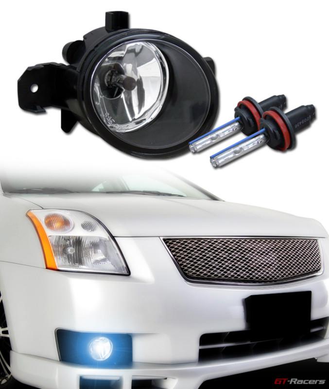 8k hid xenon w/ sport clear front bumper fog light dy+switch 07-09 nissan sentra