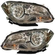 08-12 chevy malibu (except 08 classic) left & right headlamp assemblies (pair)