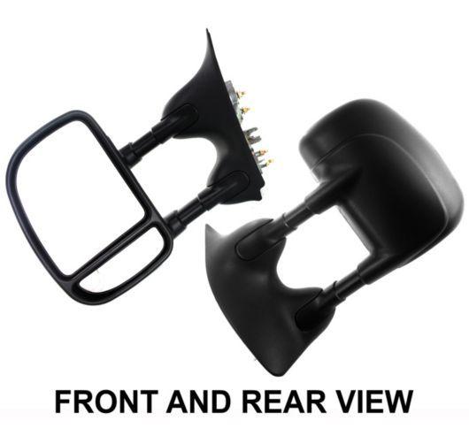 New manual black towing drivers side mirror for ford f series super duty