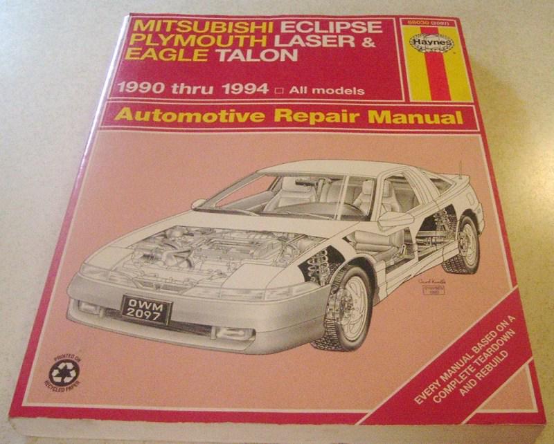 Haynes auto repair manual mitsubishi eclipse/plymouth laser/eagle talon 1990-94