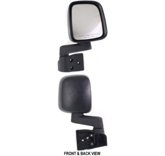 New passengers manual side view mirror w/housing 03-06 jeep wrangler aftermarket