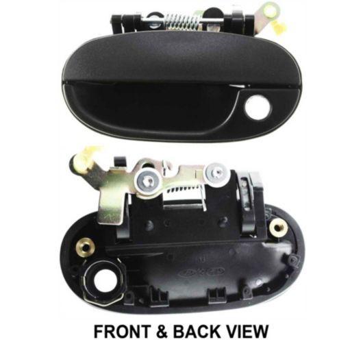 Black front exterior outside door handle driver side left lh for 95-99 accent