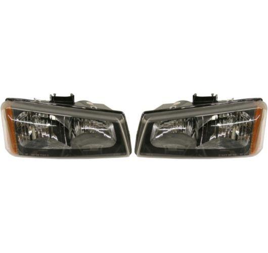 Chevy silverado avalanche pickup truck headlights headlamps pair set new