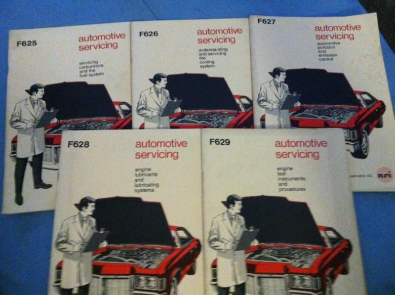 Lot of 5 nri automotive training manuals f625,f626,f627,f628 & f629  1970's