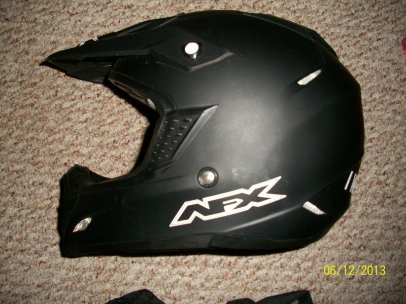 Men's flat black size xl afx fx-19 mx helmet! perfect condition! sale!