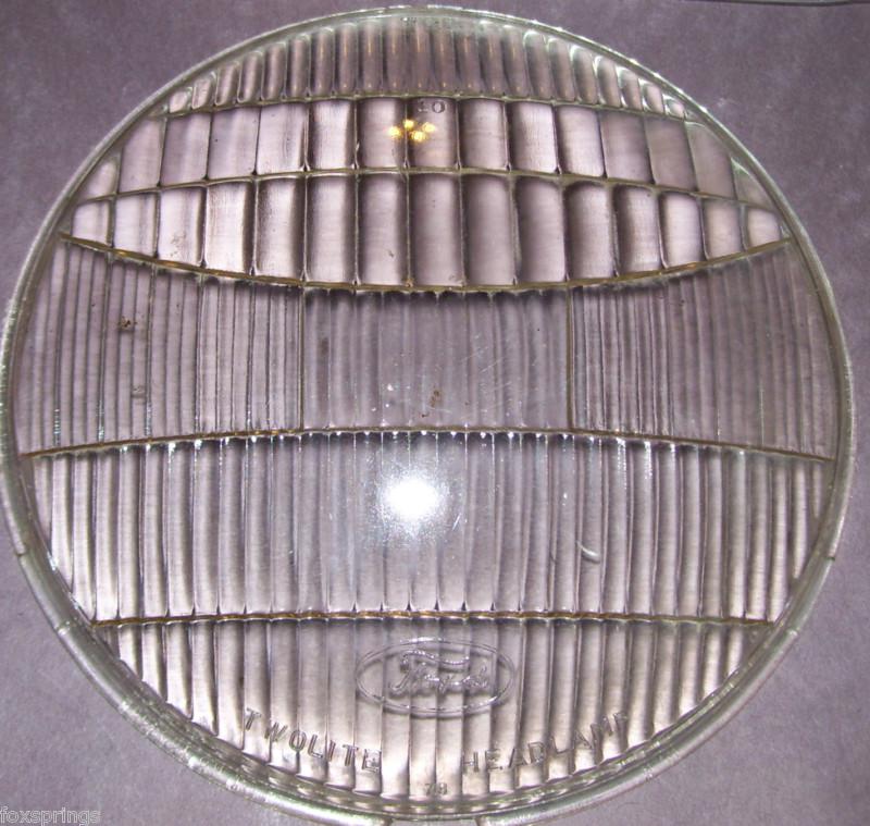 Mid 1930's ford twolite headlamp glass headlight lens no. 71122       -     f43