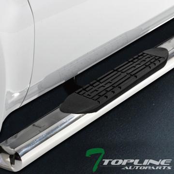 4" t-304 s/s side step nerf bars running boards 05-13 nissan frontier crew cab c