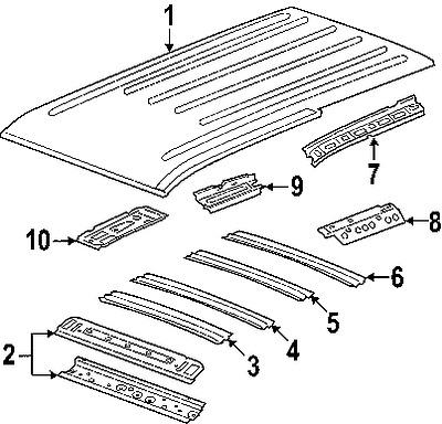 Gmc 25893143 genuine oem factory original rear side rail