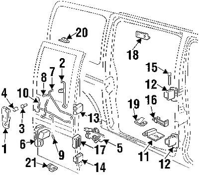 Gmc 19257343 genuine oem factory original hinge