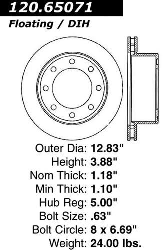 Centric-power slot 126.65071csr stoptech sport rotors