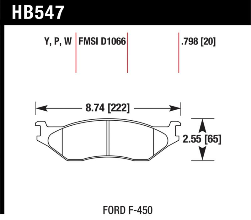 Hawk performance hb547p.798 disc brake pad