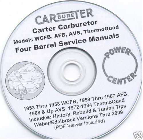 Carter wcfb afb avs thermoquad 4 four barrel manuals