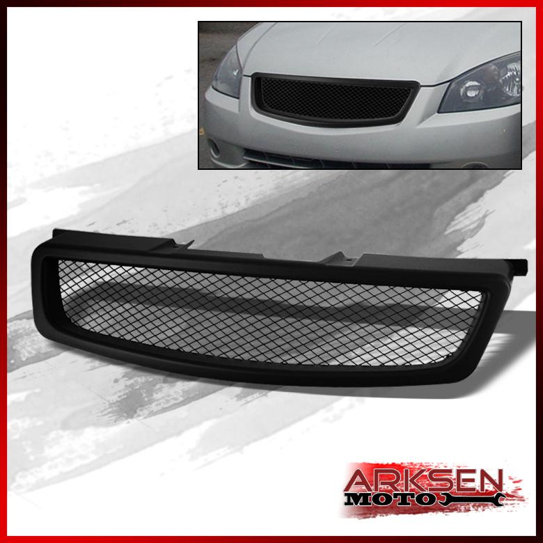 05-06 nissan altima jdm black front racing sport mash grille grill set