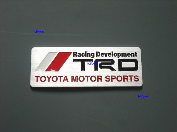 Trd racing development toyota motor sports car logo aluminum badge emblem