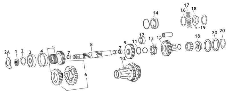 Andrews 1st and 2nd gear set for 4-speed big twin (6)  201020