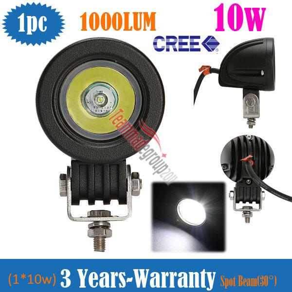 10w cree led work light spot beam fog lamp car jeep motorcycle boat atv truck su