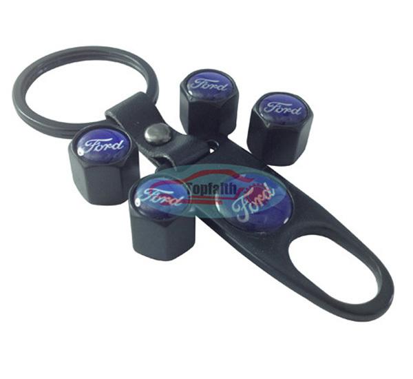 Black wrench wheel airtight tyre tire valve caps for fiesta focus flex c-max