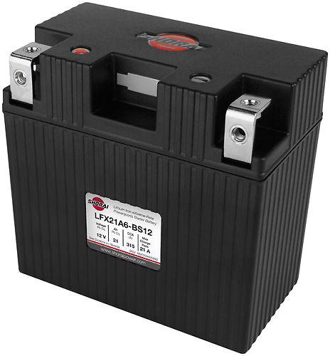 Shorai lithium iron extreme-rate battery  lfx21a6-bs12