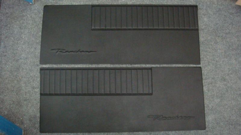 Custom door panels 1966-1967 ford ranchero black pleated