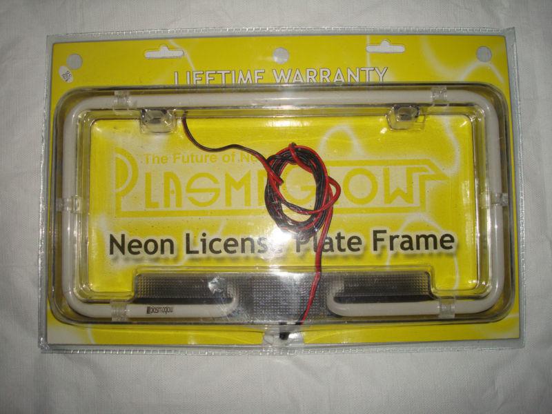 Purchase PlasmaGlow Yellow Neon License Plate Frame in Apple Valley