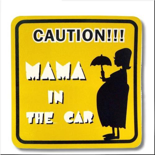 Mama in car caution car decoration decals sticker