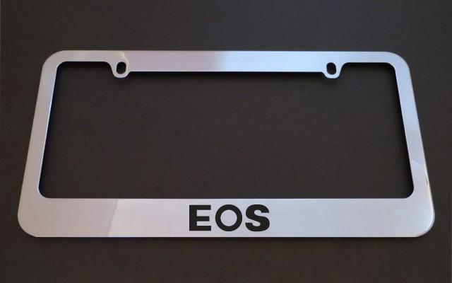 1 brand new volkswagen eos chrome metal license plate frames + screw caps