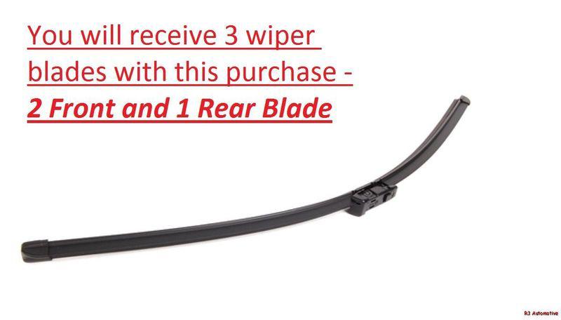 2009 to 2013 audi q5 front + rear windshield wiper blades - genuine factory oem