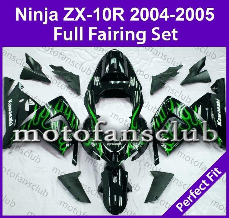 Fit kawasaki 04 05 zx 10r zx10r ninja 2004 2005 fairing bodywork plastics #14 b