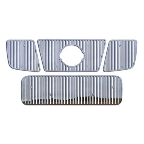 Nissan titan 04-07 stainless vertical billet front metal grille trim cover