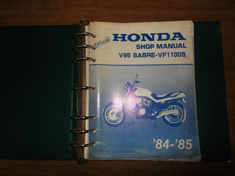 1984 1985 honda v65 sabre vf 1100s motorcycle service shop repair manual oem