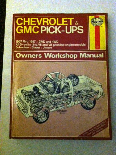 Chevy / gmc pick-ups suburban blazer jimmy 1967-87 haynes auto repair manual 420