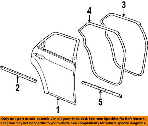 Dodge oem 5065456ag rear door-body weather strip