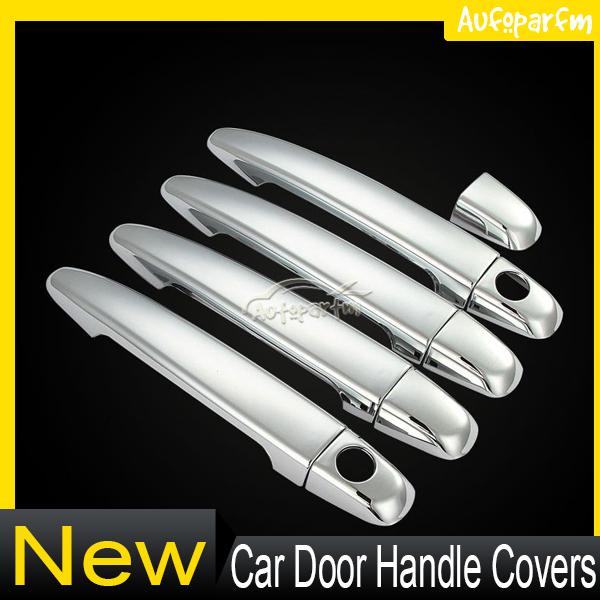 Chrome 4 door handle+2x smart hole+no psg keyhole cover for 07-12 nissan altima 