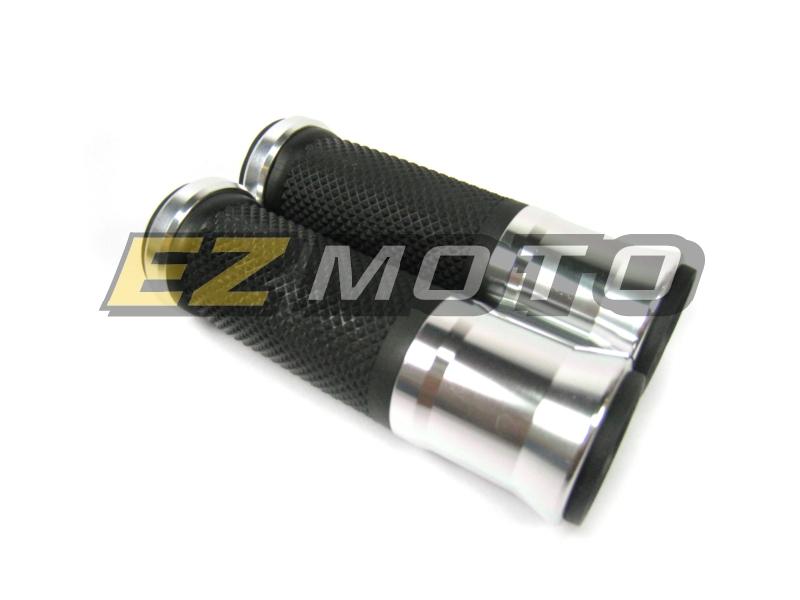 New motorcycle custom gel strong aluminum hand grips 7/8" silver w800 z750 s r