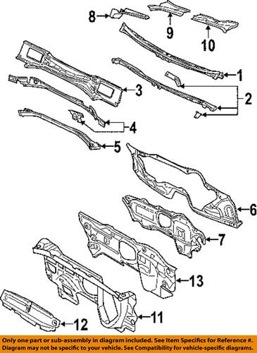 Volkswagen oem 3c1819404b9b9 cowl-water deflector