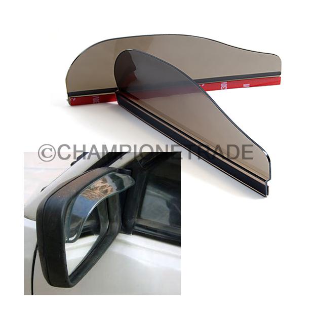 2x smoked universal car rear-view mirror rainproof blade cover window visor hot