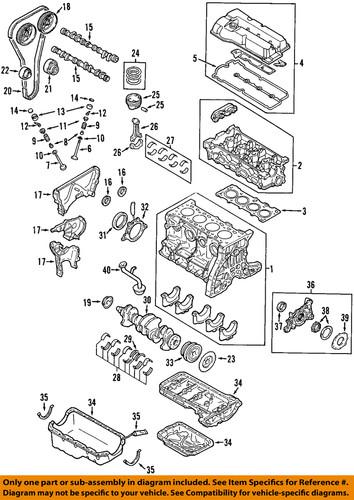 Mazda oem fsy111sg0a engine crankshaft main bearing/main bearings