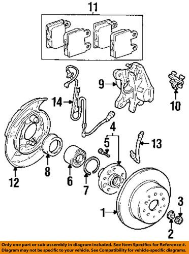 Lexus oem 4243153011 rear brake rotor/disc/disc brake rotor