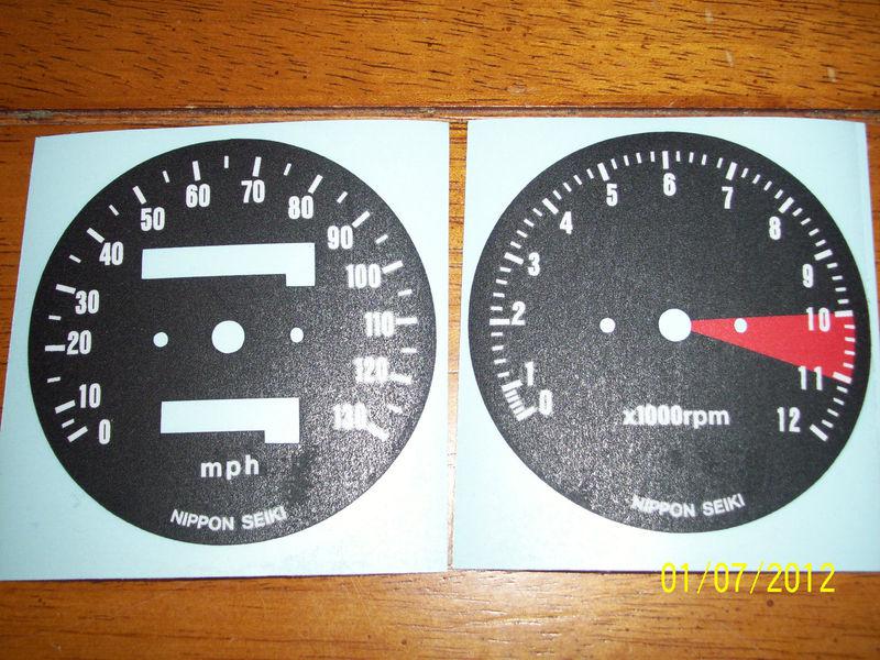 Honda cafe racer cb400f 400f gauge tach overlay decal 