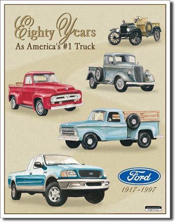 Vintage replica tin metal sign billboards ford v8 parts pickup truck 80 year 712