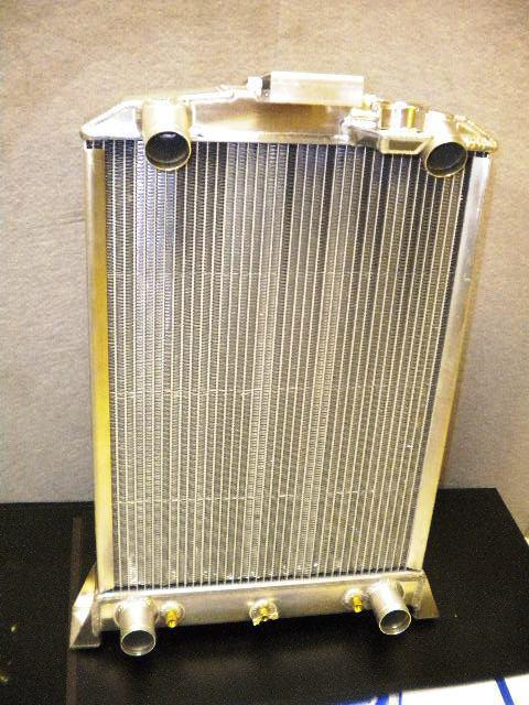 Be cool aluminum radiator 62075 vintage 1933-34 vehicles 17"w x 28"h auto trans