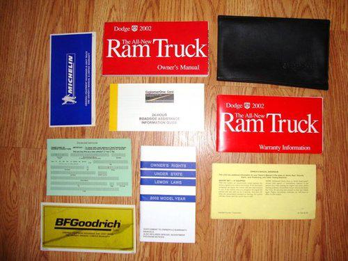 2002 dodge ram truck owner's manual *plus*