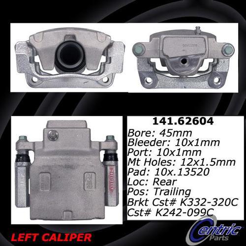 Centric 141.62604 rear brake caliper-premium semi-loaded caliper-preferred