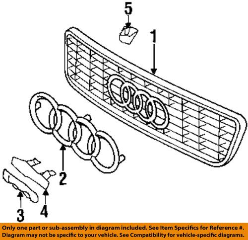 Audi oem 8n0853651e3fz grille