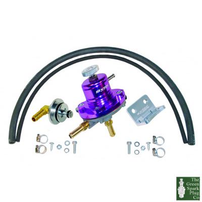 1x sytec 1:1 adjustable fuel pressure regulator kit (purple (vk-sar-gm-p)