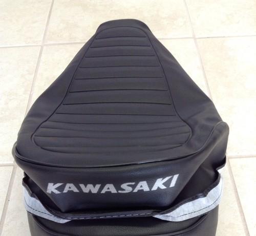 Kawasaki 175 f6 f7 1971 replacement seat cover silver dyed logo