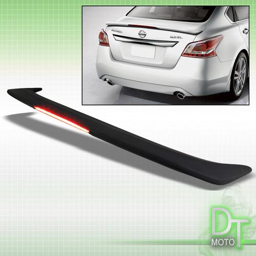 2013+ altima 4dr factory style rear trunk spoiler wing lip w/red led brake light