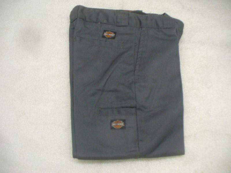 Harley davidson sz. 7 boys grey dress pants with media pocket & logos.