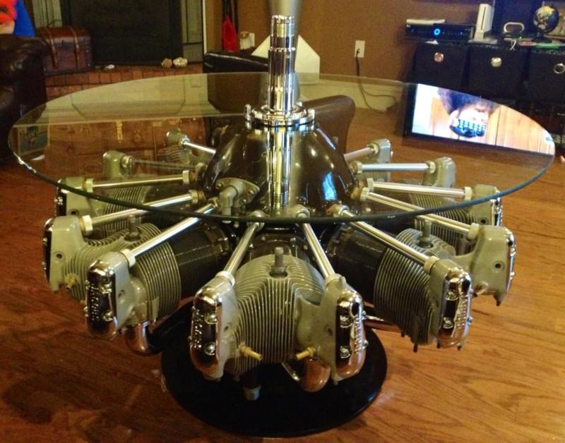 1943 jacobs radial engine table chrome